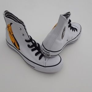 Converse Unisex Andy Warhol Banana White Hightops
